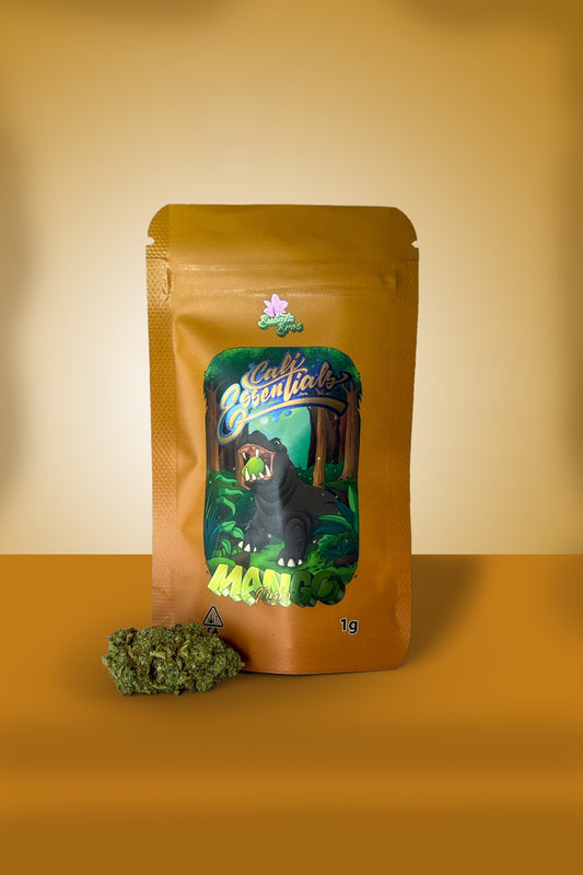 CBD Blüten Sorte Mango Kush Vorderseite 1g 